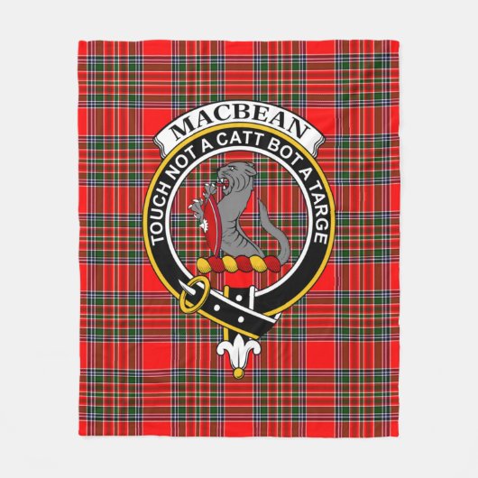 Clan MacBean Modern Tartan Kariert Fleecedecke (Vorderseite)