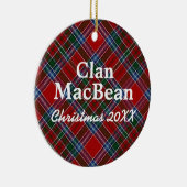Clan MacBean Scottish Tartan Keramik Ornament (Rechts)