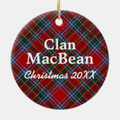Clan MacBean Scottish Tartan Keramik Ornament (Hinten)