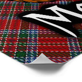 Clan MacBean Scottish Tartan Poster (Ecke)