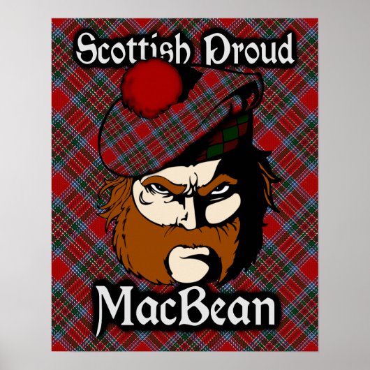 Clan MacBean Scottish Tartan Poster (Vorne)