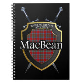 Clan MacBean Tartan Shield & Schwerter Notizblock (Vorderseite)