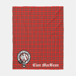 Clan MacBean Wappen Abzeichen & Tartan Fleecedecke