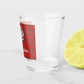 Clan MacBean Wappen Abzeichen & Tartan Schnapsglas (Rechts)