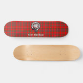 Clan MacBean Wappen Abzeichen & Tartan Skateboard (Horizontal)