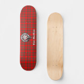 Clan MacBean Wappen Abzeichen & Tartan Skateboard (Vorderseite)