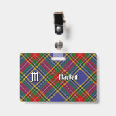 Clan MacBeth Tartan Abzeichen Ausweis (Vorderseite mit Clip)