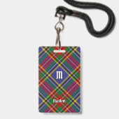 Clan MacBeth Tartan Abzeichen Ausweis (Vorderseite mit Lanyard)