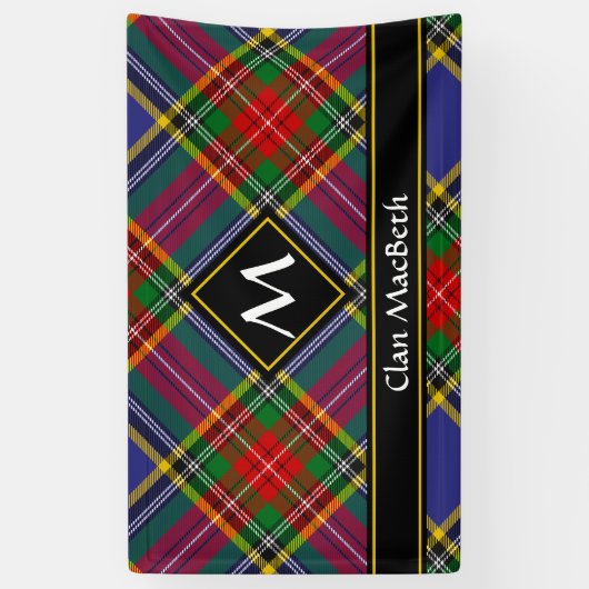 Clan MacBeth Tartan Banner (Vertikal)