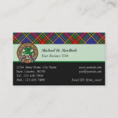 Clan MacBeth Tartan Business Card Visitenkarte (Vorderseite)