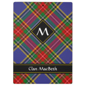 Clan MacBeth Tartan Clipboard Klemmbrett (Rückseite)