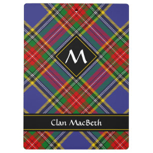 Clan MacBeth Tartan Clipboard Klemmbrett