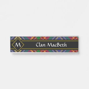 Clan MacBeth Tartan Door Sign Türschild