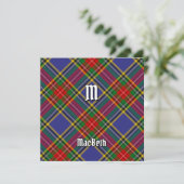 Clan MacBeth Tartan Einladung (Stehend Vorderseite)