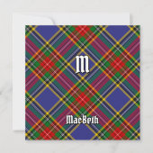 Clan MacBeth Tartan Einladung (Vorderseite)