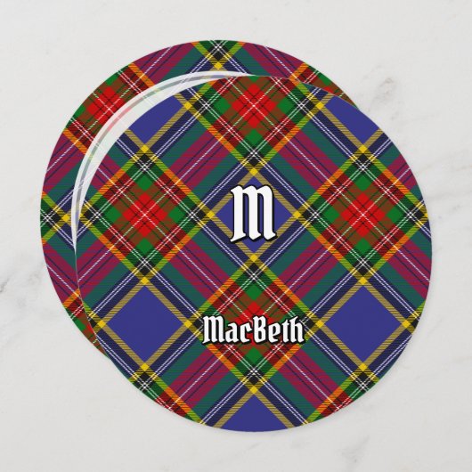 Clan MacBeth Tartan Einladung (Vorne/Hinten)