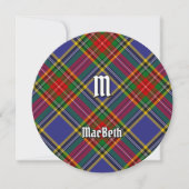 Clan MacBeth Tartan Einladung (Vorderseite)