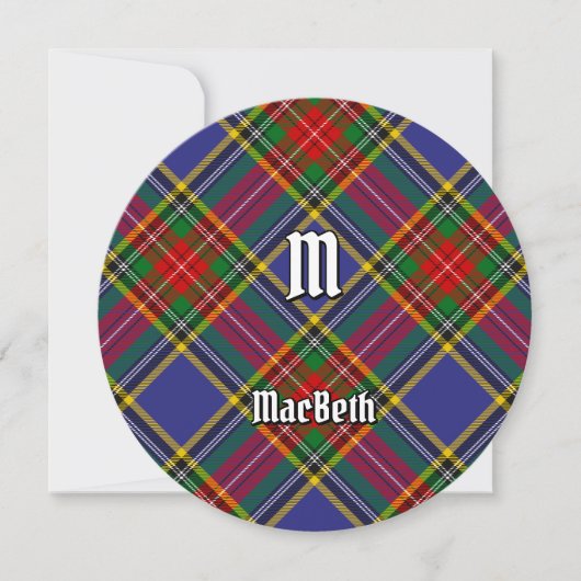 Clan MacBeth Tartan Einladung (Vorderseite)
