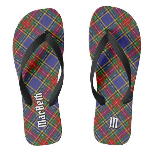 Clan MacBeth Tartan Flip Flops Badesandalen (Fußbett)