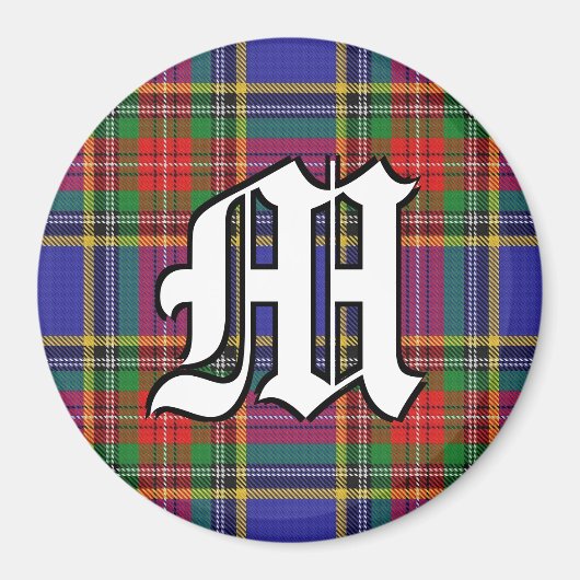Clan MacBeth Tartan Kariert Accents Magnet (Vorne)