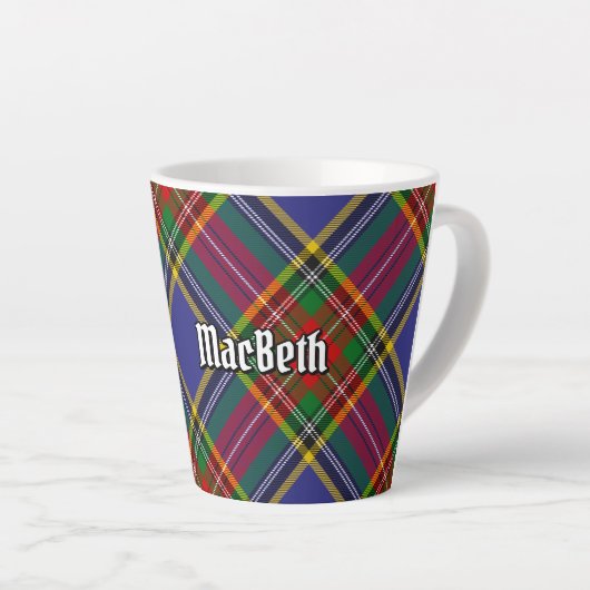 Clan MacBeth Tartan Latte Tasse (Rechte Ecke)