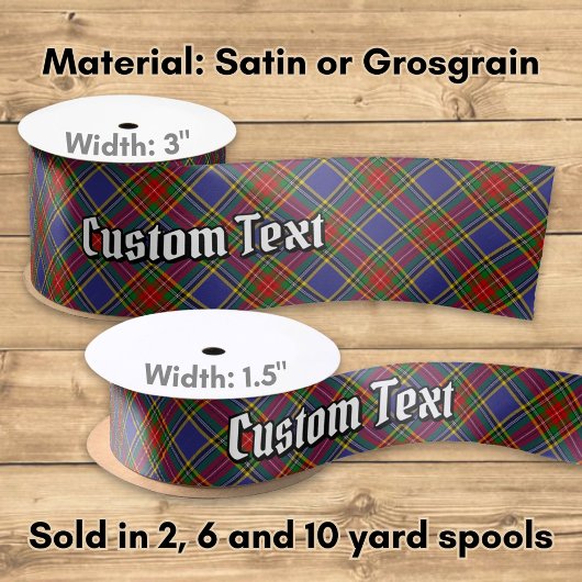 Clan MacBeth Tartan Satin Ribbon Satinband