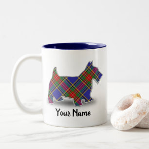 Clan MacBeth Tartan Scottish Terrier Zweifarbige Tasse
