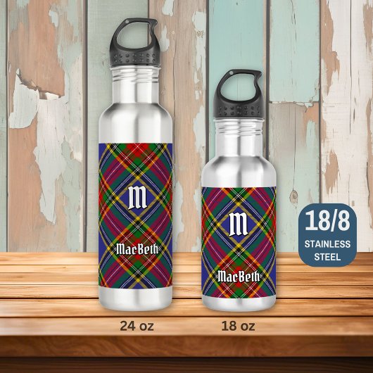 Clan MacBeth Tartan Stainless Steel Water Flasche Edelstahlflasche