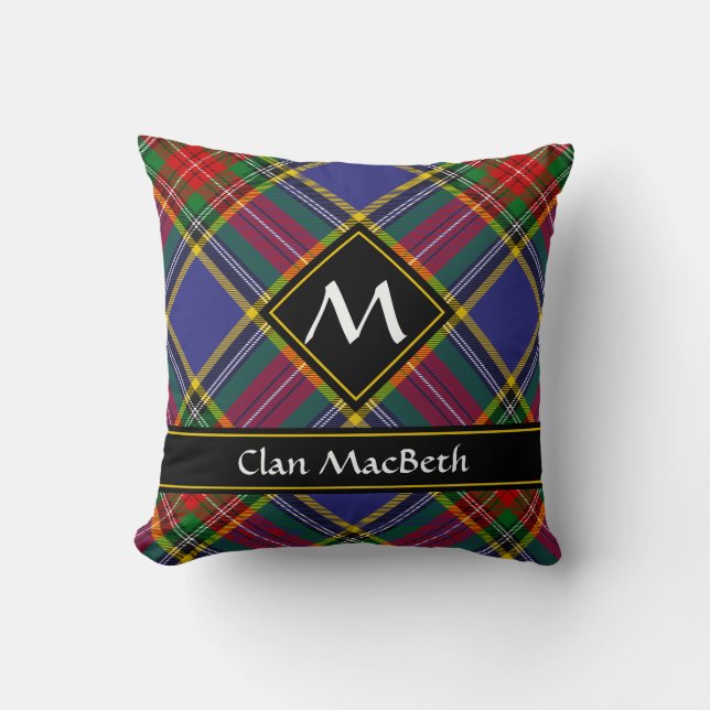 Clan MacBeth Tartan Throw Pillow Kissen (Vorderseite)