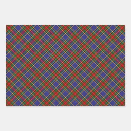 Clan MacBeth Tartan Wrapping Paper Sheets Geschenkpapier Set (Vorderseite 2)