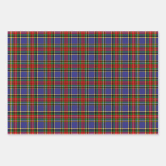Clan MacBeth Tartan Wrapping Paper Sheets Geschenkpapier Set (Vorderseite)