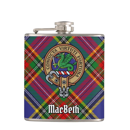 Clan MacBeth Wappen Flask Flachmann (Vorderseite)