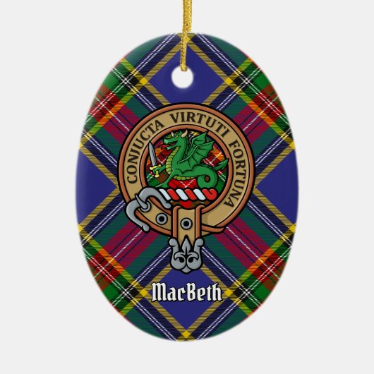 Clan MacBeth Wappen Keramik Ornament (Vorne)
