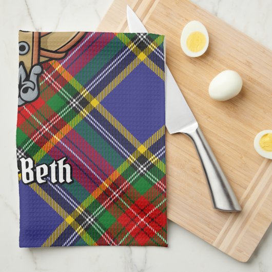 Clan MacBeth Wappen Küchentücher (Viertel Falte)