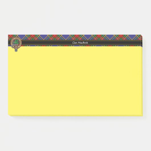 Clan MacBeth Wappen Notes Post-it Klebezettel (Vorderseite)