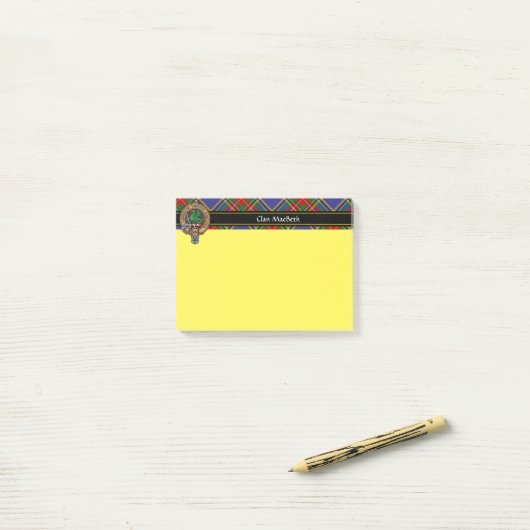 Clan MacBeth Wappen Post-it Notes Klebezettel (Auf Schreibtisch)