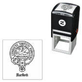 Clan MacBeth Wappen Selbstfarbige Briefmarke Permastempel (Beispiel)