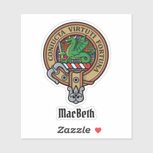 Clan MacBeth Wappen Sticker (Blatt)