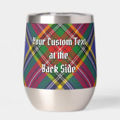 Clan MacBeth Wappen über Tartan (Rückseite)