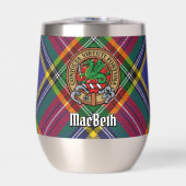 Clan MacBeth Wappen über Tartan (Vorderseite)