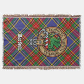 Clan MacBeth-Wappen über Tartan Decke (Vorderseite)
