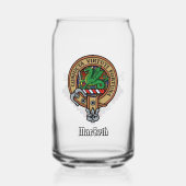 Clan MacBeth Wappen über Tartan Dosenglas (Vorderseite)