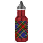 Clan MacBeth Wappen über Tartan Edelstahlflasche (Links)