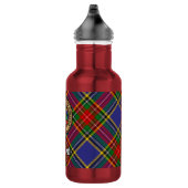 Clan MacBeth Wappen über Tartan Edelstahlflasche (Rechts)