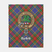 Clan MacBeth Wappen über Tartan Fleecedecke (Vorderseite)