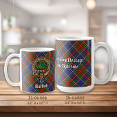 Clan MacBeth Wappen über Tartan Kaffeetasse