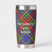 Clan MacBeth Wappen über Tartan Thermobecher (Rückseite)