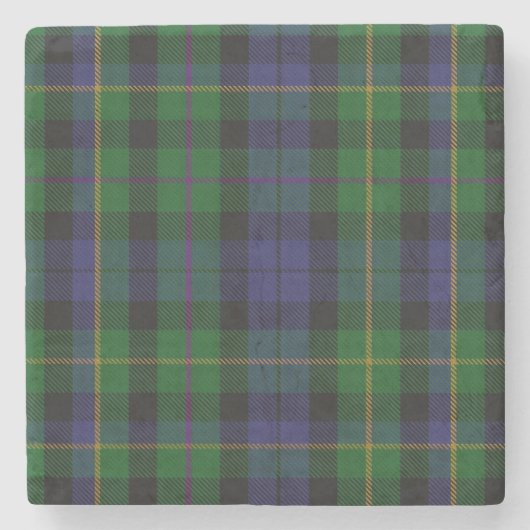 Clan MacBride Tartan-karierter SteinUntersetzer (Vorderseite)