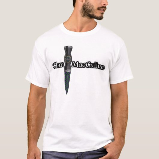 Clan MacCallum TartanScottish Sgian Dubh T-Shirt (Vorderseite)