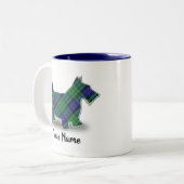 Clan MacCallum TartanScottish Terrier Zweifarbige Tasse (Vorderseite Links)